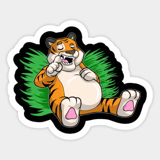 Tiger tired Sticker